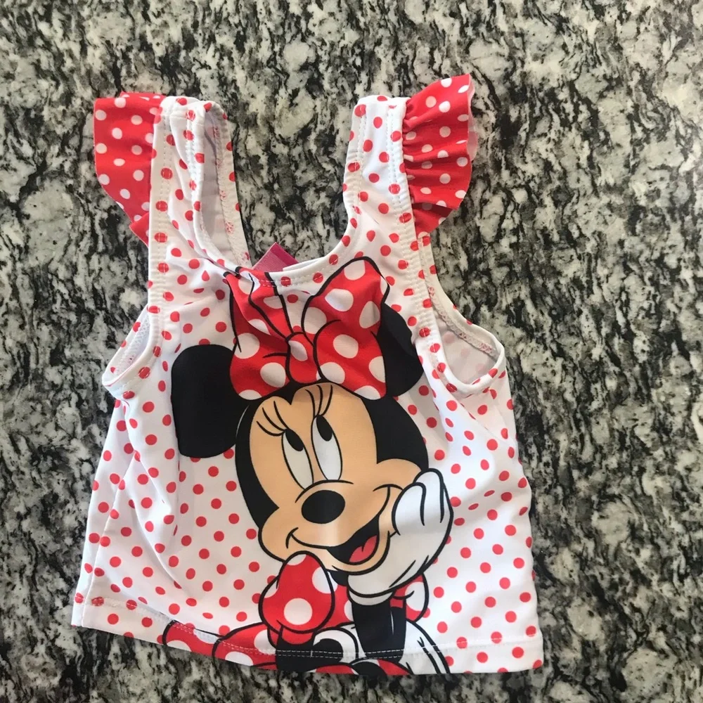 Disney Minnie Mouse Red/White Polka Dot Swim Tank